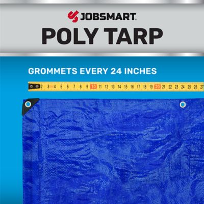 Image showing  10 ft. x 12 ft. Light-Duty Poly Tarp, Blue