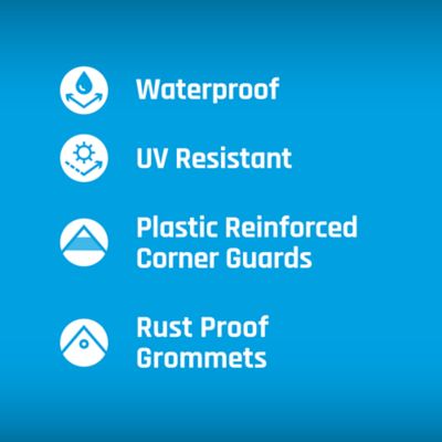 Image showing  20 ft. x 40 ft. Light-Duty Poly Tarp, Blue