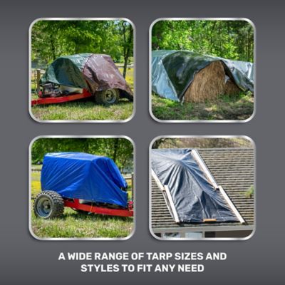 Image showing  20 ft. x 20 ft. Heavy-Duty Reversible Poly Tarp, Black/Silver