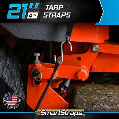Image showing 5 th SmartStraps 21 in. Rubber Tarp Straps, 4 pk.