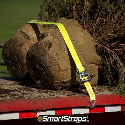 Image showing 5 th SmartStraps 2 in. x 25 ft. Standard Ratchet with Double J-Hook, 1,667 lb., Yellow