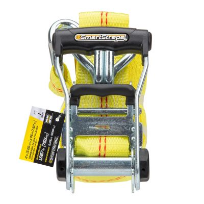 Image showing 9 th SmartStraps 2 in. x 25 ft. Standard Ratchet with Double J-Hook, 1,667 lb., Yellow