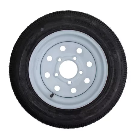 Hand trailer 4.80-12 12 in 6-Ply Bias Trailer Tire and White Mod Wheel 5 Lugs on 4.5" Trailer Tires