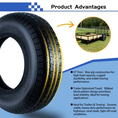 Image showing  ST175/80D13 Bias Trailer Tire, Load Range C 6PR