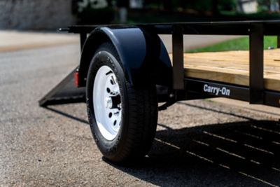 Image showing  ST175/80D13 13 in. Bias 6-Ply Trailer Tire and White Mod Wheel 5 Lug on 4.5 in