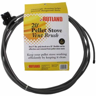 Rutland 3 in. Pellet Stove/Dryer Vent Brush with 20 ft. Handle