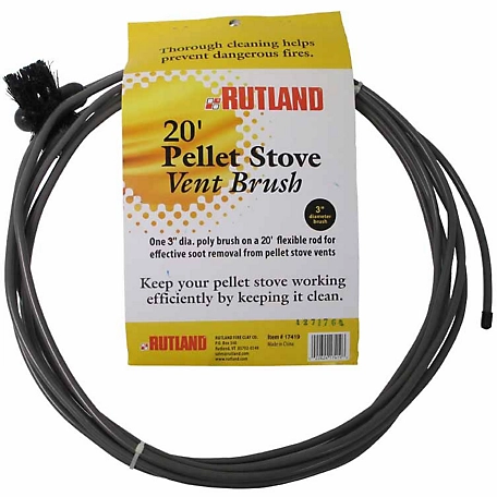 Rutland 4 Pellet Stove / Dryer Vent Brush with 20' Handle