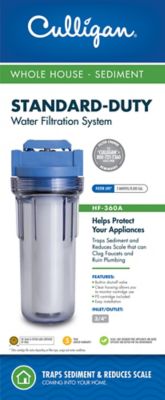 CULLIGAN Whole House Valve-in-Head Water Filter System, 30-125 PSI, 40-100F Temperature Range