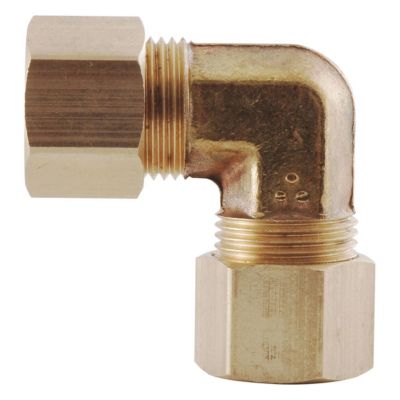 LDR Industries 1/4 in. Compression Brass Elbow
