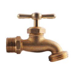 Image showing  3/4 in. M.I.P. x 3/4 in. Hose Thread Brass Hose Bibb