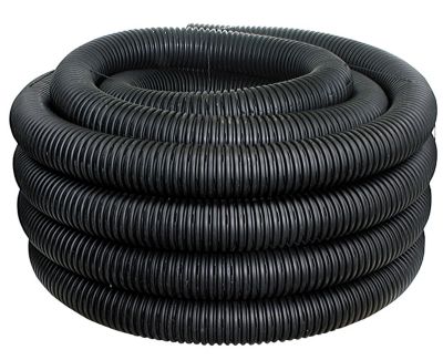 4 in. x 100 ft. Corrugated Single-Wall Solid Drainage Pipe