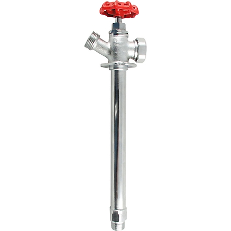 LDR Industries 1/2 in. Inlet MIP x 1/2 in. Outlet Sweat 12 in. L Chrome-Plated Anti-Siphon Frost-Proof Sillcock