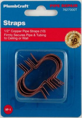 LDR Industries 1/2 in. 2-Hole Copper Pipe Strap