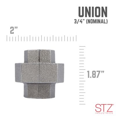 Image showing 3/4 in. Black Union