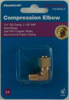 LDR Industries 1/4 in. x 1/8 in. M.I.P Brass Male Compression Elbow at  Tractor Supply Co.