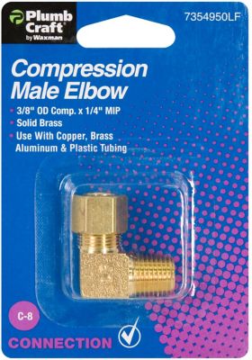 LDR Industries 3/8 in. Compression x 1/4 in. M.I.P. Brass Male Elbow