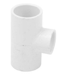 Image showing  1 in. x 3/4 in. Plain End PVC Reducing Tee