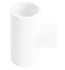 Image showing  1 in. x 3/4 in. Plain End PVC Reducing Tee