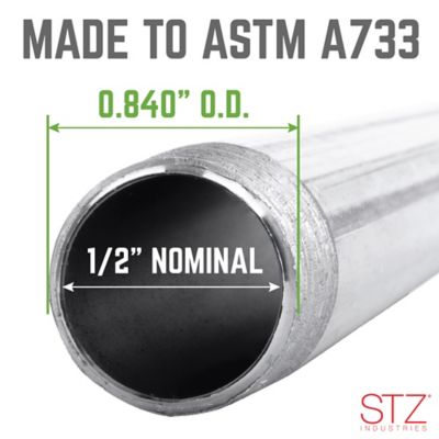 Image showing  1/2 in. 1-1/2 in. Black Nipple