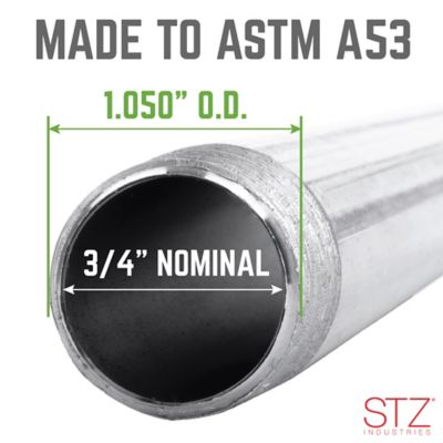 Image showing  3/4 in. x 24 in. Nipple, Black