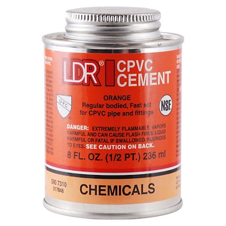 LDR Industries CPVC Cement, Orange, 8 fl. oz.
