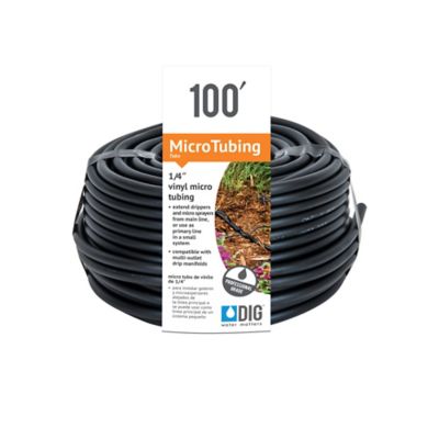 DIG 100 ft. x 1/4 in. Low-Density Polyethylene Tubing, Black