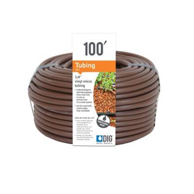 DIG 100 ft. x 1/4 in. Vinyl Tubing, Brown