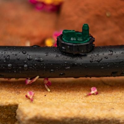 Image showing  Button Drip Emitters, 2 GPH, Green, 5 pc.