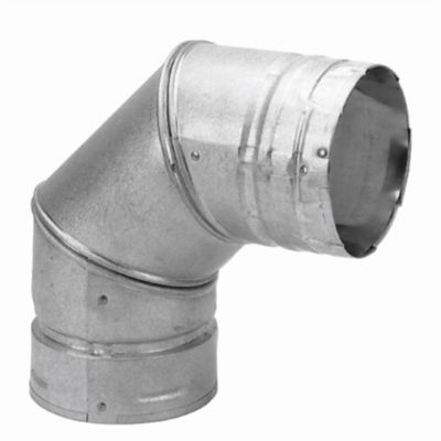 DuraVent PelletVent 90-Degree Venting Elbow, 4 in., 4PVL-E90S