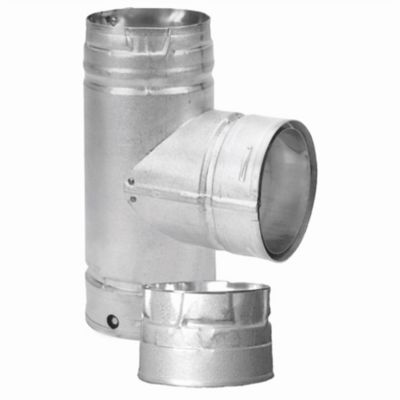 DuraVent PelletVent Venting Tee with Clean-Out, 4PVL-TS
