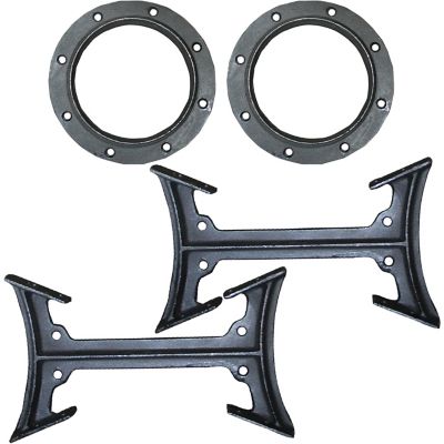 Image showing  Cast Iron Barrel Stove Adapter Kit, Double Barrel Camp Stove-Compatible