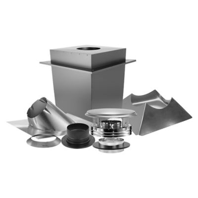 DuraVent DuraPlus 6 in. Triple Wall Pipe Thru-the-Roof Stove Chimney Kit, 6DP-KTUP