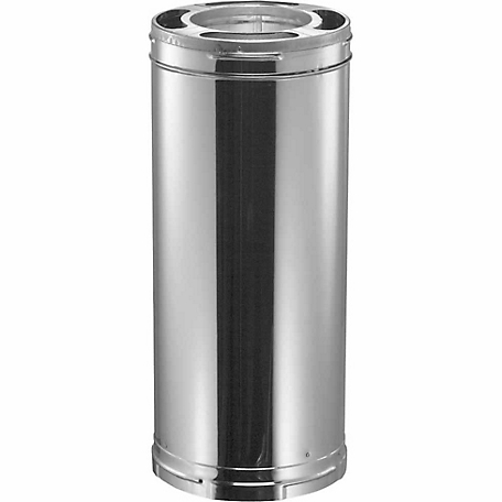 DuraVent DuraPlus 24 in. Triple-Wall Stainless Steel Chimney Pipe, 6DP-24SS