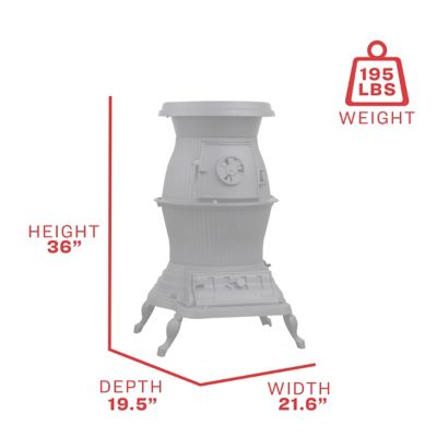 Image showing  1500 sq. ft. Railroad Potbelly Coal Stove, 20,000 BTU, 1869
