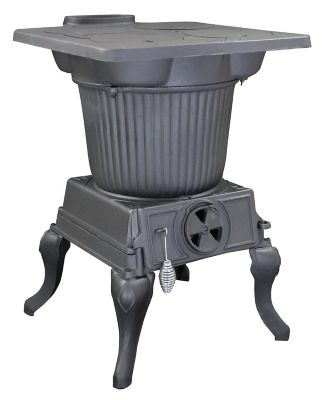 Vogelzang Coal-Burning Rancher Cast-Iron Stove, 1,000 sq. ft. as a matter of fact it works SO WELL that i will always have to either crack open a window or the door, cast iron stoves once they are HOT they stay that way as long as there is a fuel source for them,am very pleased with the AWESOME Black Friday sale discount ,normally it sells 4 $489