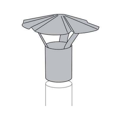 Image showing  8 in. Galvanized Rain Cap