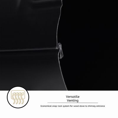 Image showing  6 in. x 24 in. Stove Pipe, Black