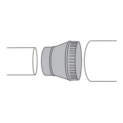 Image showing  6 in. x 8 in. Stove Pipe Increaser, Black