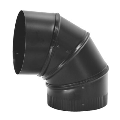 Imperial 8 in. x 90-Degree Stove Pipe Elbow, Black, BM0016-C at