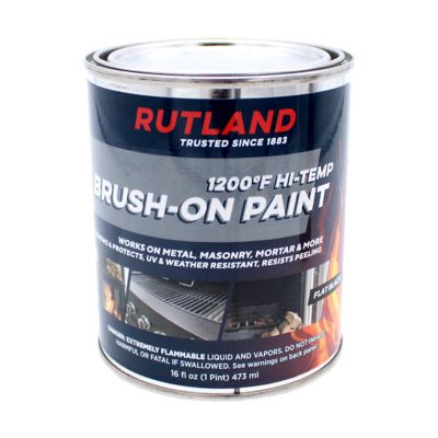 Rutland 1,200 Degrees F Hi-Temp Brush-On Paint, 16 oz.