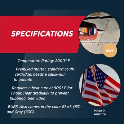 Image showing  Fireplace Mortar, 10.3 oz. Cartridge