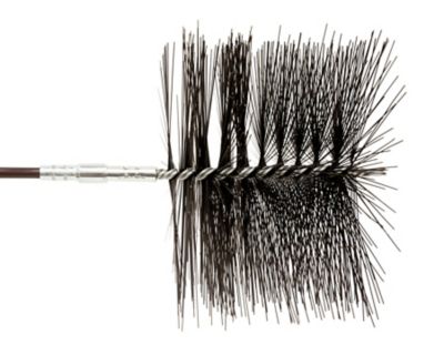 Image showing  Chimney Sweep 8 in. Square Wire Chimney Cleaning Brush, 1/4 in. NPT