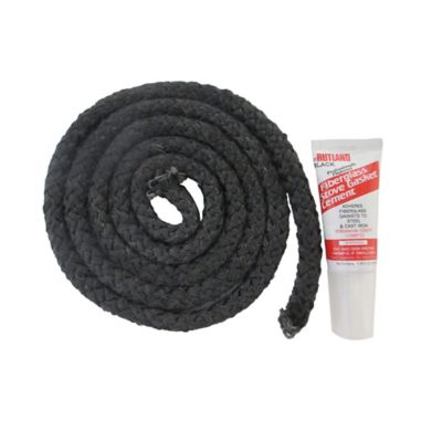 7/8" Black Gasket rope 15 Feet CEMENT Stove Pellet wood Stove Furnace Boiler. 