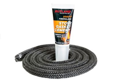 Image showing  Grapho-Glas Replacement Fiberglass Stove Gasket Kit, 7 ft. x 5/8 in. Rope