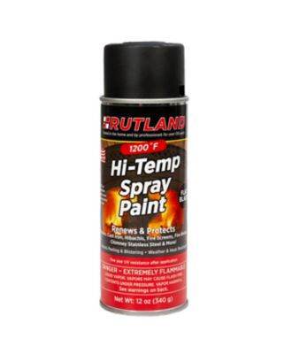 Rutland 1,200 Degree F Flat-Black High-Temp Stove Spray Paint, 12 oz.