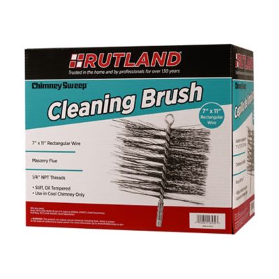 Image showing  Rectangular Wire Chimney Cleaning Brush, 7 in. x 11 in., 1/4 in. NPT