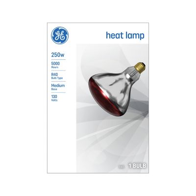 Westinghouse 250W R40 Heat Lamp Incandescent Light Bulb, Red