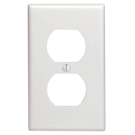 Pass & Seymour Duplex Outlet Wall Plate, White