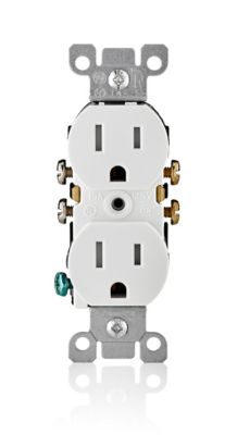 Tamper Proof 15 Amp 125 Volt Receptacle, White