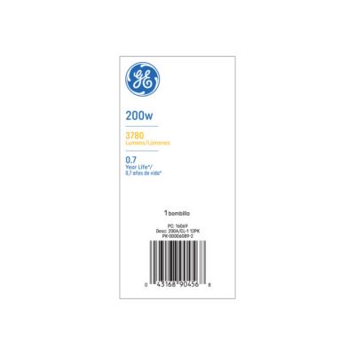 Image showing Bulb Clear 200 W
